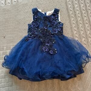 Lala & Erina Los Angeles Special Occasion Navy Blue Dress ~ L